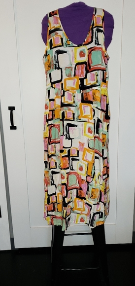 SOLD Blue Water Dress - Picture 1 of 7